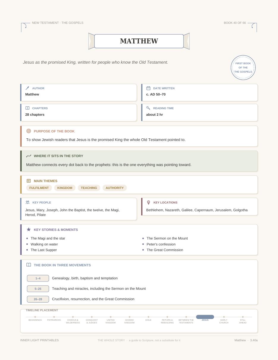 Matthew · book guide